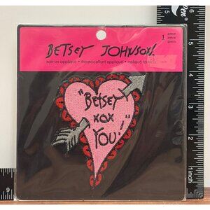 RARE Betsey Johnson Xox You Heart Iron-On Patch Applique Embroidered MAP28626